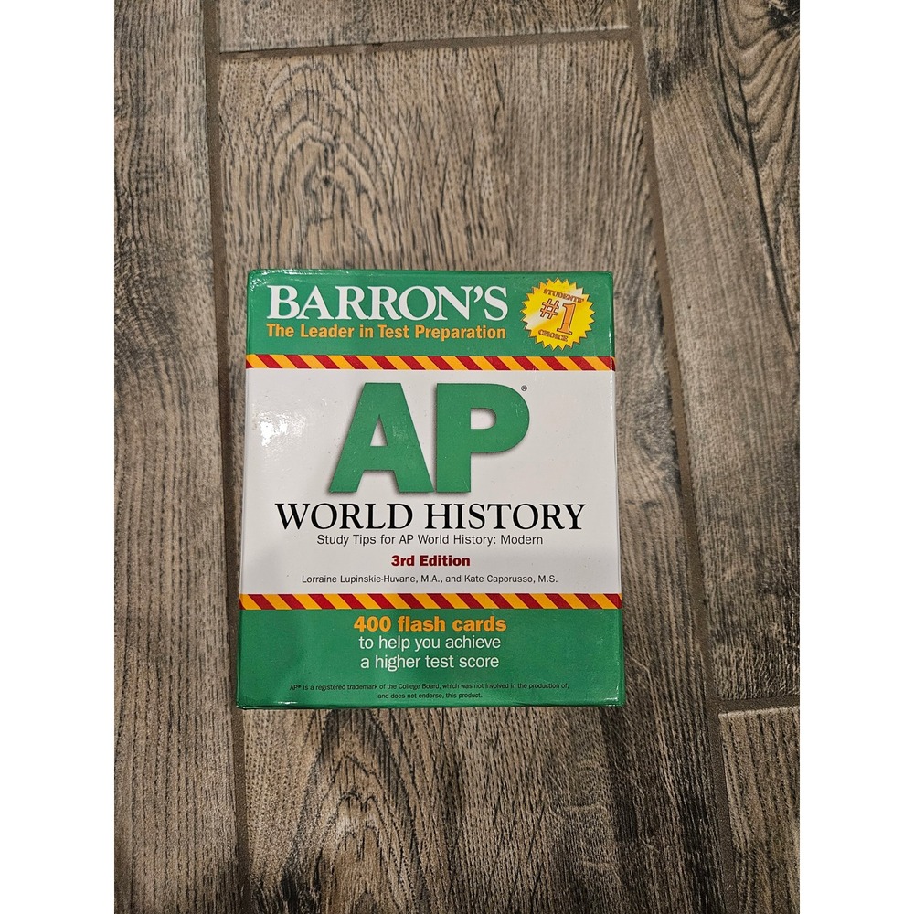 Barron's AP World History 400 Flash Cards 3rd Edition Modern Test Prep Study Aid
